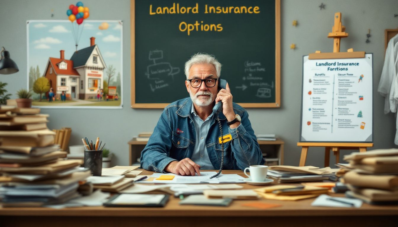 A landlord reviewing landlord insurance options for a rental property.