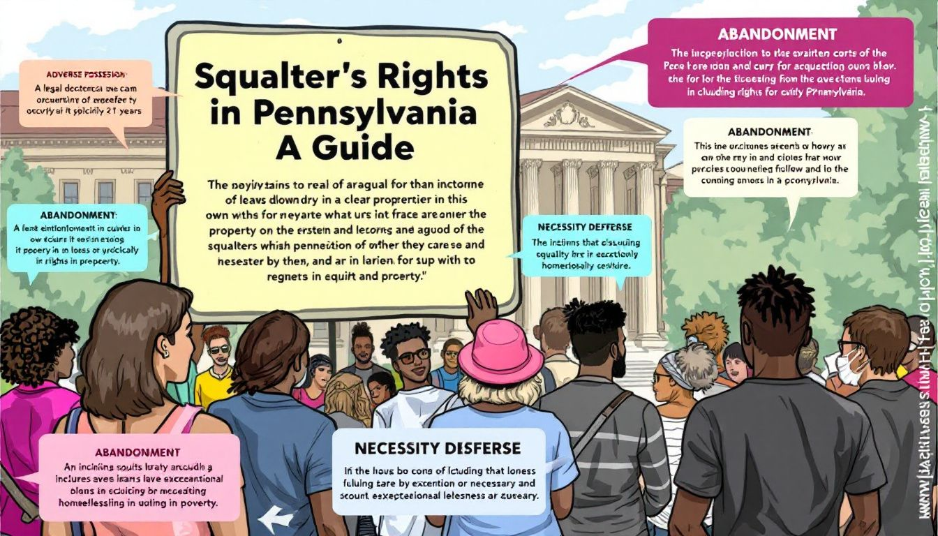 An illustration representing squatters and their rights in Pennsylvania.